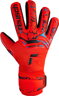 Reusch Attrakt Grip Evolution Finger Support Junior 5372820 3333 black red front